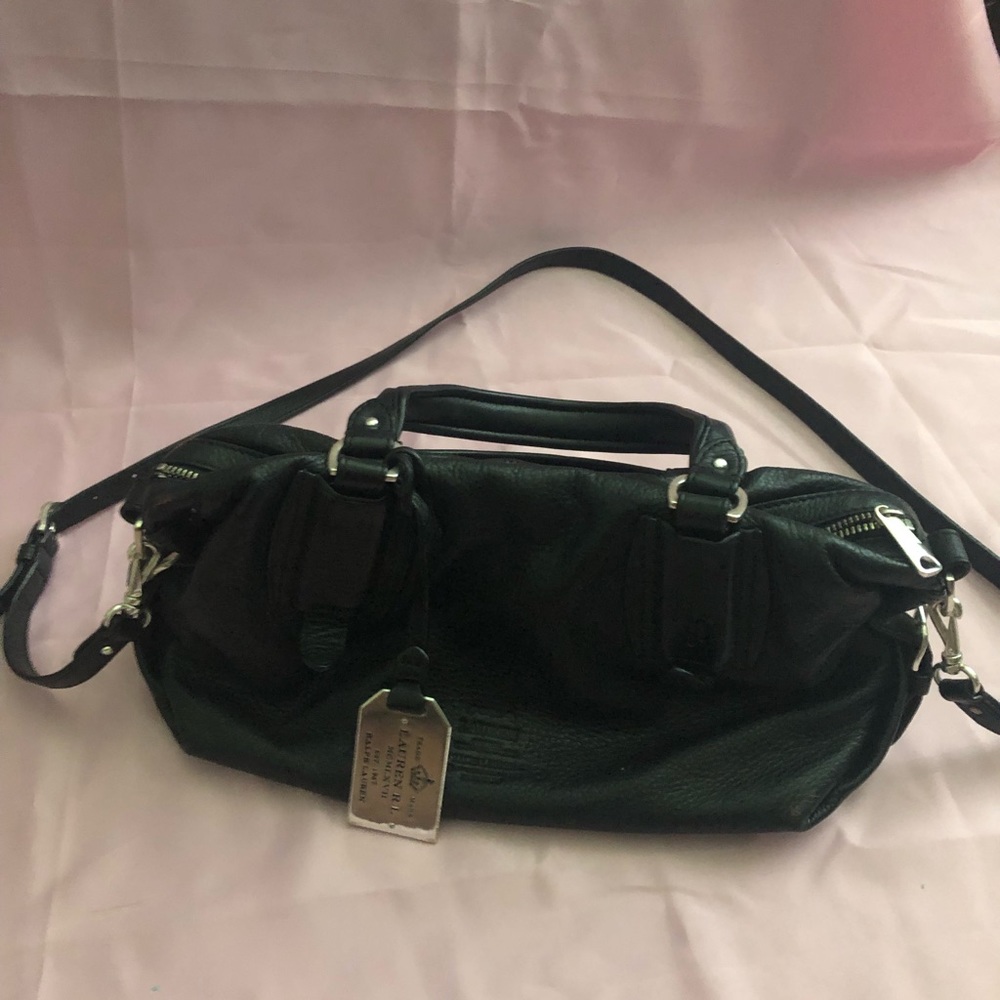 Black Leather Ralph Lauren Purse